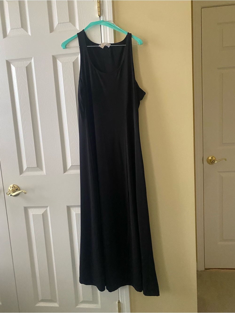 Michael Kors Black Scoop Neck Maxi Dress